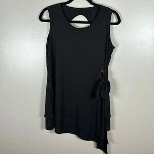 Zoe Black Side Slit Dress